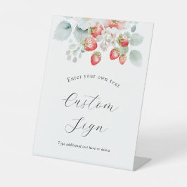 Berry Sweet Strawberry Custom Text Sign Sockelschild