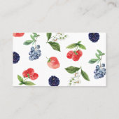 Berry Sweet Strawberry Diaper Beilage Karte (Rückseite)