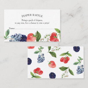 Berry Sweet Strawberry Diaper Beilage Karte