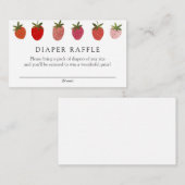 Berry Sweet Strawberry Diaper Raffelkarte Begleitkarte (Vorne/Hinten)