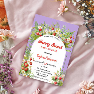 Berry Sweet Strawberry Florale Babyparty Einladung