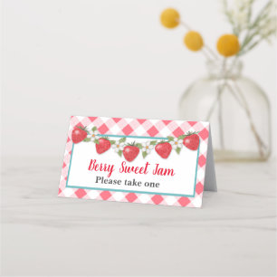 Berry Sweet Strawberry Food Zent Card Platzkarte