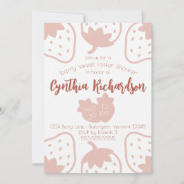 "Berry Sweet" Strawberry Foster Kinderdusche Einladung