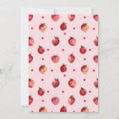Berry Sweet Strawberry Fruit Baby Shower Einladung (Rückseite)