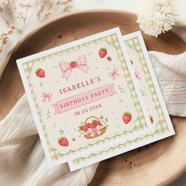 Berry Sweet Strawberry Geburtstag Serviette