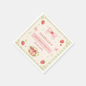 Berry Sweet Strawberry Geburtstag Serviette (Ecke)