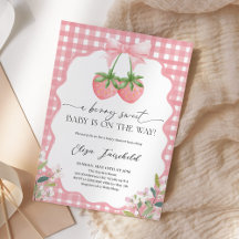 Berry Sweet Strawberry Gingham Babyparty