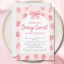 Berry Sweet Strawberry Girl Baby Shower 