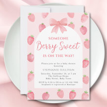 Berry Sweet Strawberry Girl Baby Shower 