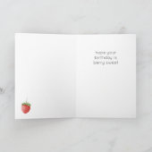 Berry Sweet Strawberry Happy Birthday Card Karte (Innenseite)