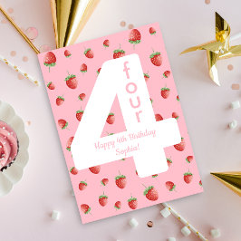 Berry Sweet Strawberry Happy Birthday Card Karte