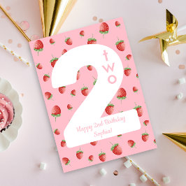 Berry Sweet Strawberry Happy Birthday Card Karte