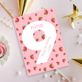 Berry Sweet Strawberry Happy Birthday Card Karte