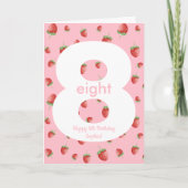 Berry Sweet Strawberry Happy Birthday Card Karte (Vorderseite)