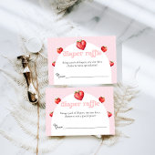 Berry Sweet Strawberry Heart Girl Baby Dusche Begleitkarte