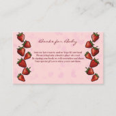 Berry Sweet Strawberry Hearts Baby Shower Begleitkarte (Vorderseite)