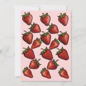 Berry Sweet Strawberry Hearts Baby Shower Einladung (Rückseite)