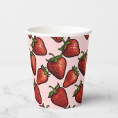Berry Sweet Strawberry Hearts Baby Shower Pappbecher (Vorderseite)