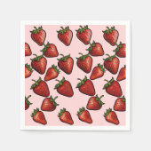 Berry Sweet Strawberry Hearts Baby Shower Serviette (Vorderseite)