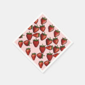 Berry Sweet Strawberry Hearts Baby Shower Serviette (Ecke)