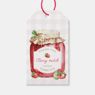 Berry Sweet Strawberry Jam Baby Shower Vielen Dank Geschenkanhänger