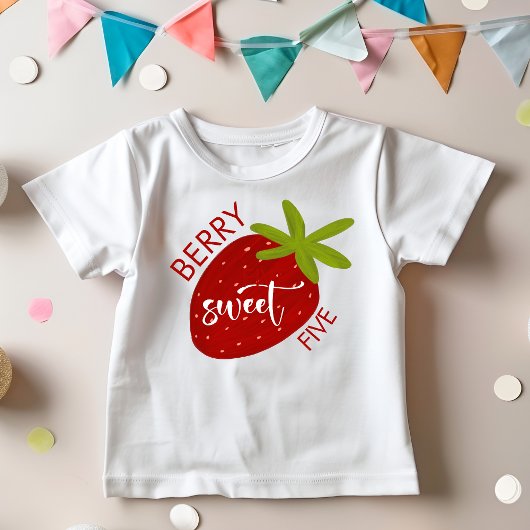 Berry Sweet strawberry kids birthday Kleinkind T-shirt