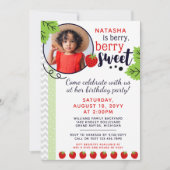 Berry Sweet Strawberry Kids' Geburtstagsparty Einladung (Vorderseite)