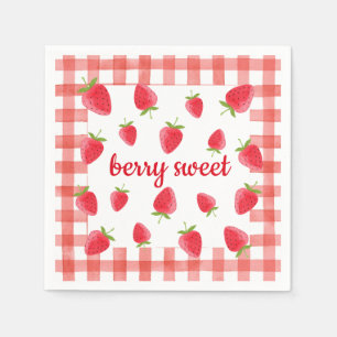 Berry Sweet Strawberry Party Napkin Serviette