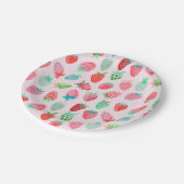 Berry Sweet Strawberry pattern Pappteller (Schrägansicht)