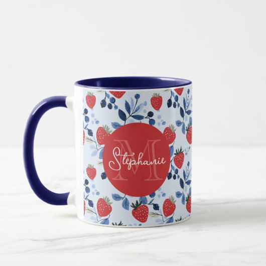 Berry Sweet Strawberry Pattern Tasse (Links)
