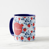 Berry Sweet Strawberry Pattern Tasse (Vorderseite Links)