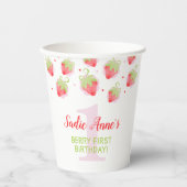 Berry Sweet Strawberry Red Berries Birthday Pappbecher (Vorderseite)