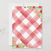 Berry Sweet Strawberry Red Gingham Baby Shower Einladung