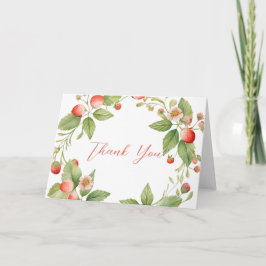 Berry Sweet Strawberry Shower Danke, Card Dankeskarte