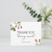 Berry Sweet Strawberry Shower Vielen Dank Dankeskarte (Stehend Vorderseite)