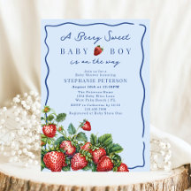 Berry Sweet Strawberry Sommer Blue Boy Babyparty