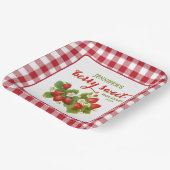 Berry Sweet Strawberry Thema Babydusche Pappteller (Gewinkelt)