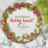 Berry Sweet Strawberry Thema Babydusche Pappteller