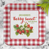 Berry Sweet Strawberry Thema Babydusche Pappteller