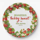 Berry Sweet Strawberry Thema Babydusche Pappteller (Vorderseite)