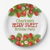 Berry Sweet Strawberry Thema Geburtstagsparty Pappteller (Vorderseite)