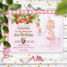Berry Sweet Strawberry Thema Mädchen Geburtstag