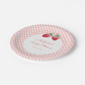 Berry Sweet Strawberry Themed Baby Dusche Party Pappteller (Schrägansicht)