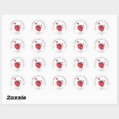 Berry Sweet Strawberry Valentine Sticker (Blatt)