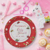 Berry Sweet Strawberry Watercolor Baby Pappteller (Party)