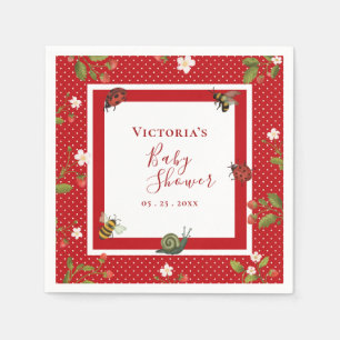 Berry Sweet Strawberry Watercolor Baby Serviette