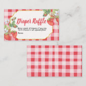 Berry Sweet Strawberry Watercolor Umschließungskar Begleitkarte (Vorne/Hinten)