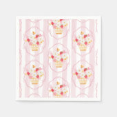 Berry Sweet Strawberry Whimsical Baby Dusche Serviette (Vorderseite)