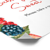 Berry Sweet Summer Baby Dusche Babys sind süß Poster (Ecke)