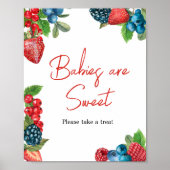 Berry Sweet Summer Baby Dusche Babys sind süß Poster (Vorne)